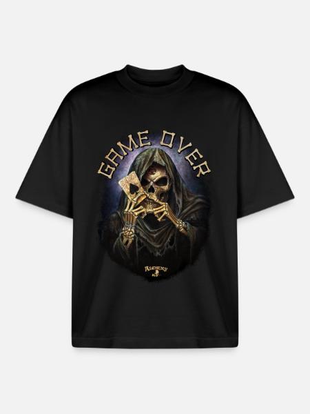 Alchemy England Reaper's Ace - Boxy Heavyweight Unisex Organic T-Shirt by Stanley/Stella - black