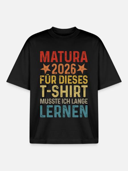 Matura 2026 - Boxy Heavyweight Unisex Organic T-Shirt by Stanley/Stella - black