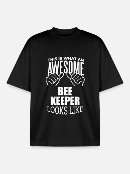 Beekeeper Beekeeper Beekeeper - Boxy Heavyweight Unisex Organic T-Shirt by Stanley/Stella - black