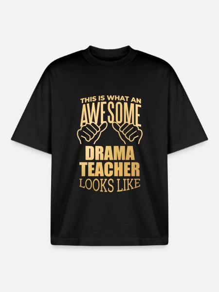 Drame Drame Drame - T-shirt unisexe boxy épais biologique Stanley/Stella - noir