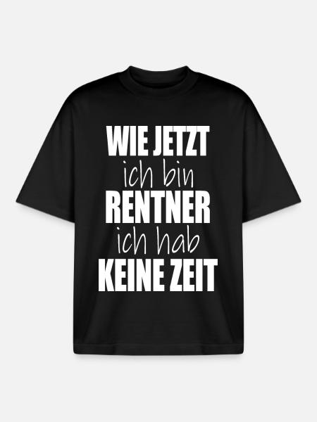 hvordan jeg nu er pensioneret, har jeg ikke tid - Stanley/Stella unisex boxy heavyweight T-shirt økologisk - sort