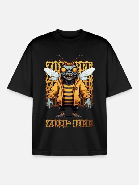Zombie Bee - Boxy Heavyweight Unisex Organic T-Shirt by Stanley/Stella - black