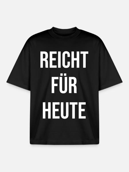 Enough for today - Boxy Heavyweight Unisex Organic T-Shirt by Stanley/Stella - black