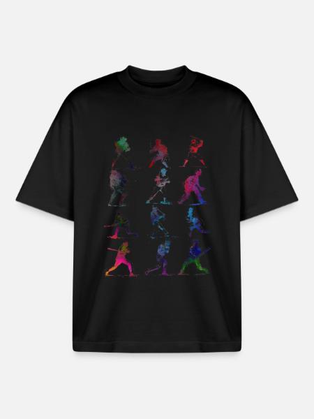 Baseball player #baseball #sport - Boxy Heavyweight Unisex Organic T-Shirt by Stanley/Stella - black