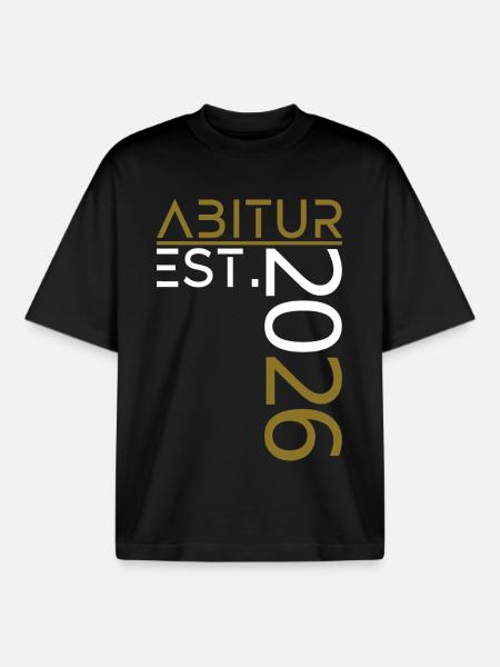 Abitur 2026 - Boxy Heavyweight Unisex Organic T-Shirt by Stanley/Stella - black