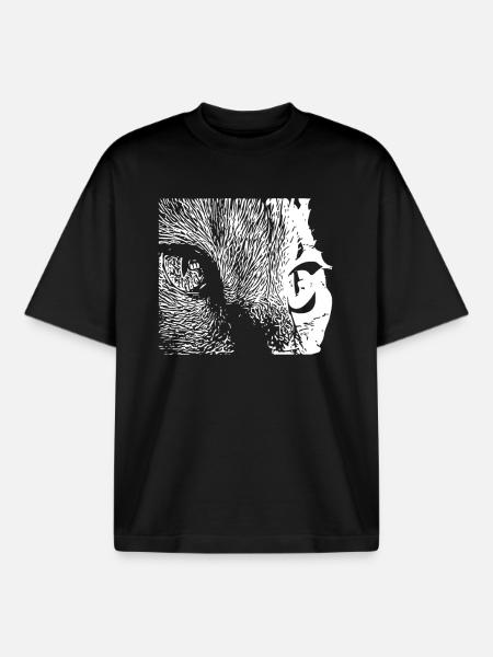 Kontrastgesicht Licht & Schatten - Boxy Heavyweight Unisex Organic T-Shirt von Stanley/Stella - Schwarz
