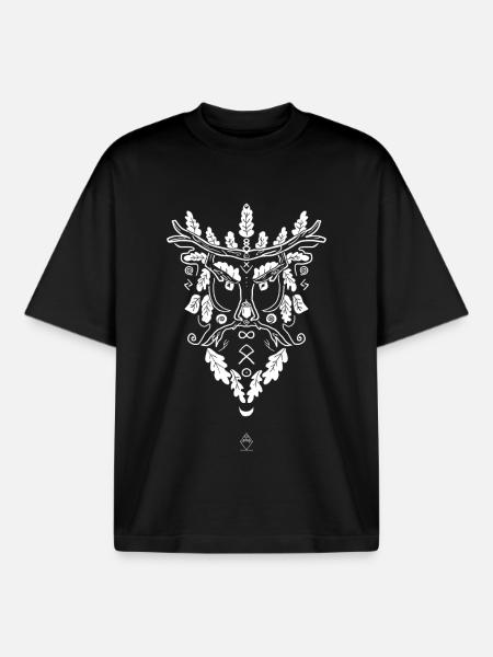 Tree Man - Boxy Heavyweight Unisex Organic T-Shirt by Stanley/Stella - black