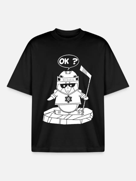 Weißer Sportpinguin - Boxy Heavyweight Unisex Organic T-Shirt von Stanley/Stella - Schwarz