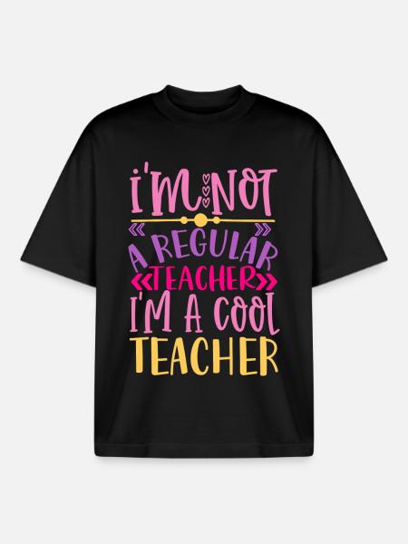 Cool Teacher – Sjov gave til lærere - Stanley/Stella unisex boxy heavyweight T-shirt økologisk - sort