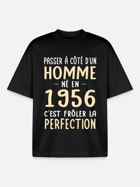 Geboren 1956 – Nahezu Perfektion - Boxy Heavyweight Unisex Organic T-Shirt von Stanley/Stella - Schwarz