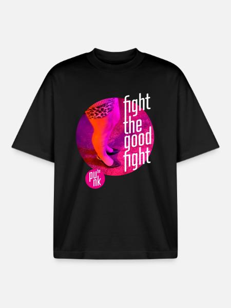 ThinkBick_Fight_the_good_fight_2026_4 - Boxy Heavyweight Unisex Organic T-Shirt von Stanley/Stella - Schwarz