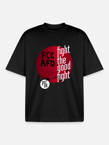 ThinkBick_Fight_the_good_fight_2026_3 - Boxy Heavyweight Unisex Organic T-Shirt by Stanley/Stella - black