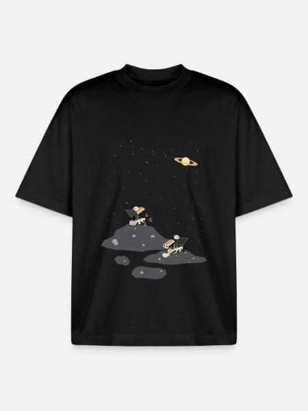 Mondrover - Boxy Heavyweight Unisex Organic T-Shirt von Stanley/Stella - Schwarz