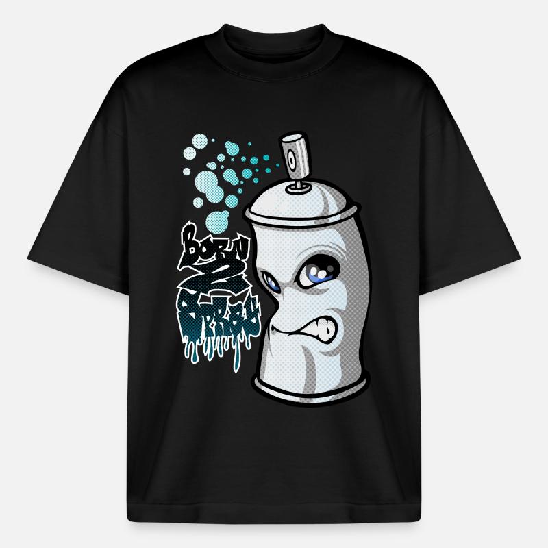 Spray and graffiti - Boxy Heavyweight Unisex Organic T-Shirt von Stanley/Stella - Schwarz