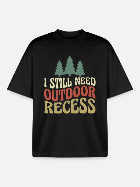I have Rando Humour hiking - Boxy Heavyweight Unisex Organic T-Shirt by Stanley/Stella - black
