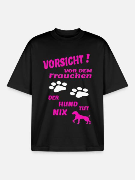 Hund Hundebesitzer Tierliebe - Boxy Heavyweight Unisex Organic T-Shirt von Stanley/Stella - Schwarz