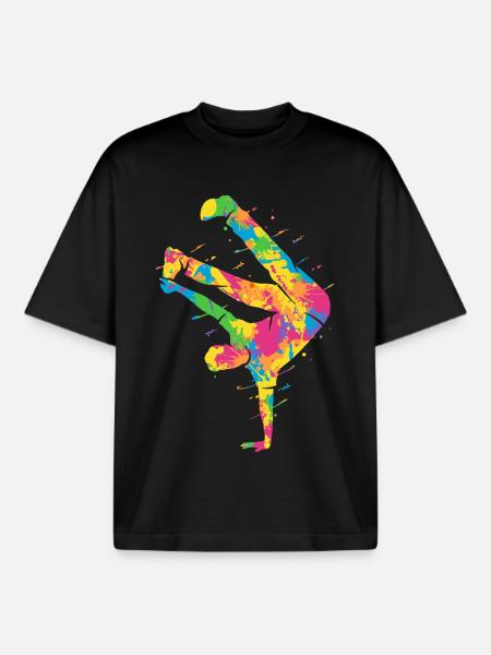 Breakdancing Bunt Breakdancer Jungen Breakdance - Boxy Heavyweight Unisex Organic T-Shirt von Stanley/Stella - Schwarz