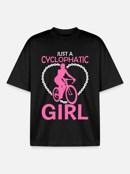 Just a cyclist - Boxy Heavyweight Unisex Organic T-Shirt by Stanley/Stella - black