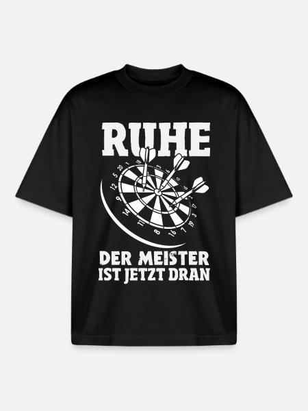 Lustige Darts Sprüche Darts Geschenke - Boxy Heavyweight Unisex Organic T-Shirt von Stanley/Stella - Schwarz