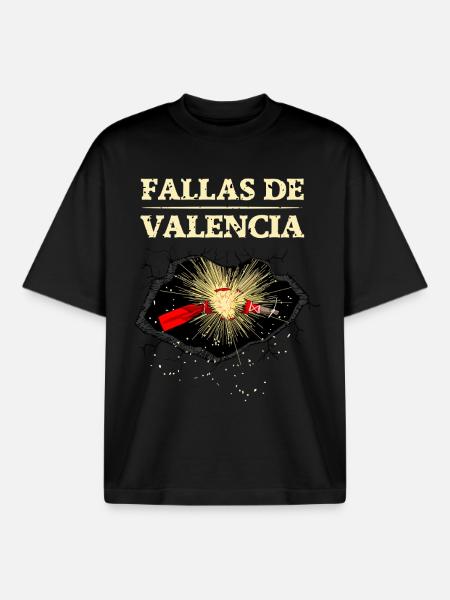 Fallas de Valencia Explosions - Boxy Heavyweight Unisex Organic T-Shirt by Stanley/Stella - black