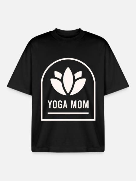 Yoga-Mama Yogi-Mutter - Boxy Heavyweight Unisex Organic T-Shirt von Stanley/Stella - Schwarz