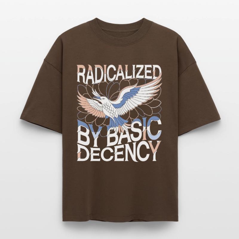 Radicalized by Basic Decency Statement Kunst Boxy Heavyweight Unisex Organic T-Shirt von Stanley/Stella