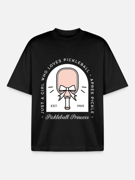 Pickleball-Prinzessin-Mädchen - Boxy Heavyweight Unisex Organic T-Shirt von Stanley/Stella - Schwarz