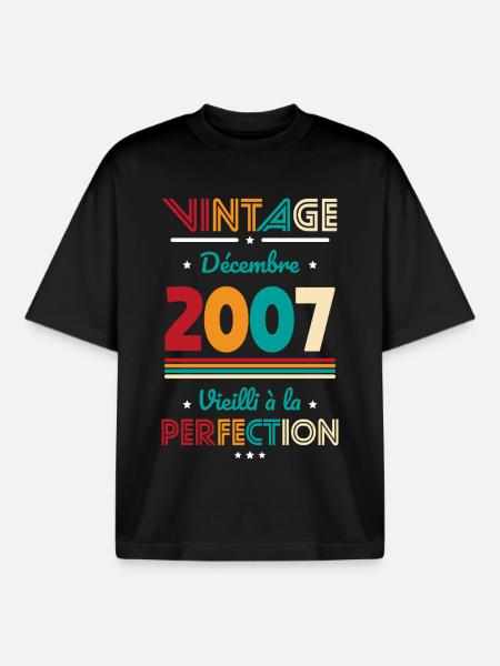 18 Aniversario - Cosecha - Diciembre 2007 - Camiseta unisex boxy orgánica de Stanley/Stella - negro