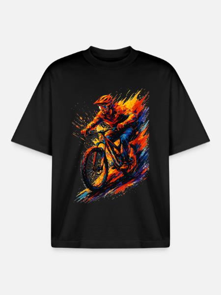 Cadeau cool pour VTTT VTT, - T-shirt unisexe boxy épais biologique Stanley/Stella - noir