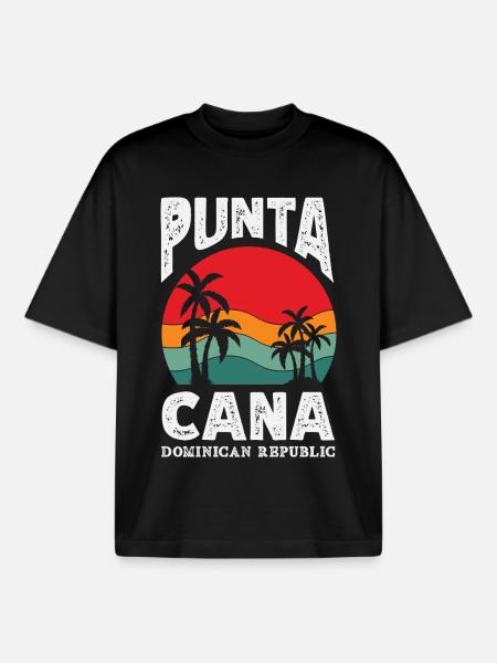 Dominican Republic Flag Dom Rep Pride - Boxy Heavyweight Unisex Organic T-Shirt by Stanley/Stella - black