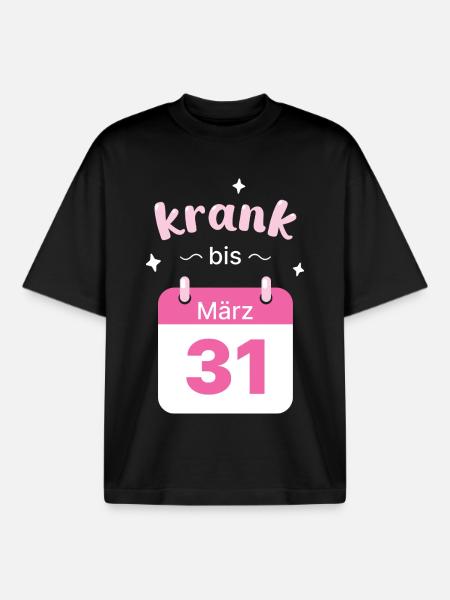 Krank bis Ende Merz - Boxy Heavyweight Unisex Organic T-Shirt von Stanley/Stella - Schwarz