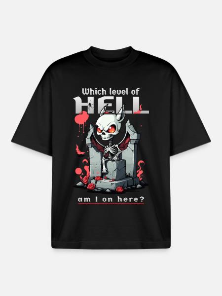 Squelette d’animal kawaii - T-shirt unisexe boxy épais biologique Stanley/Stella - noir