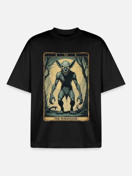 The Pukwudgie Mythological Creatures - Boxy Heavyweight Unisex Organic T-Shirt by Stanley/Stella - black