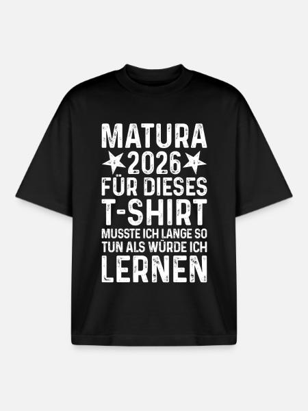 Maturité 2026 - T-shirt unisexe boxy épais biologique Stanley/Stella - noir