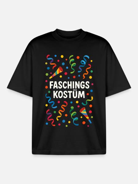 Fasching Konfetti Faschingskostüm bunt - Boxy Heavyweight Unisex Organic T-Shirt von Stanley/Stella - Schwarz