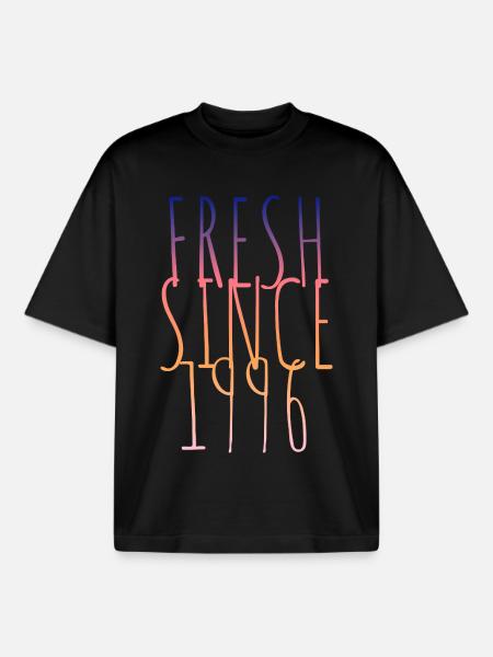 Vintage 1996 - Boxy Heavyweight Unisex Organic T-Shirt by Stanley/Stella - black