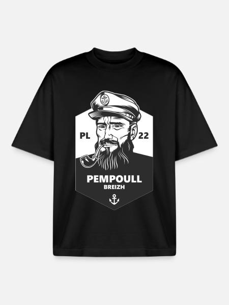 Marin PL 22 Pempoull Breizh - Stanley/Stella unisex boxy heavyweight T-shirt økologisk - sort