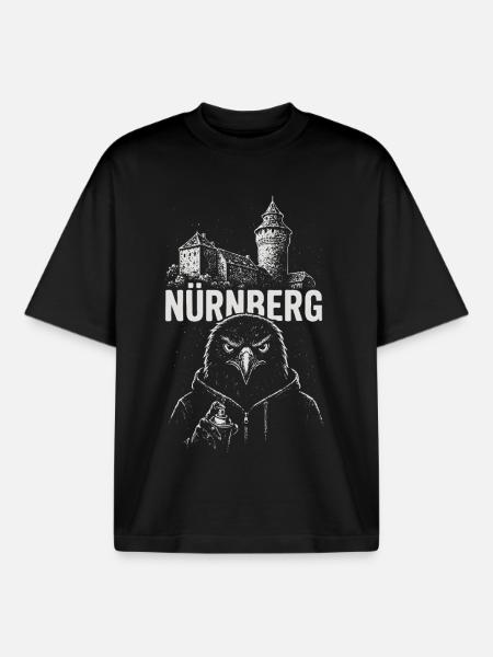 Nuremberg Street Adler - Boxy Heavyweight Unisex Organic T-Shirt by Stanley/Stella - black