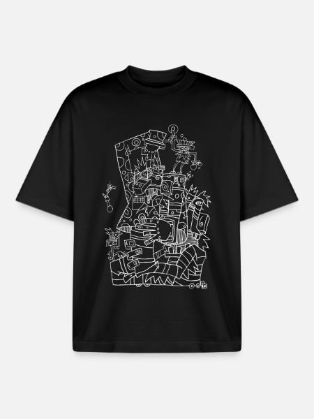 Puppeteer - Boxy Heavyweight Unisex Organic T-Shirt by Stanley/Stella - black