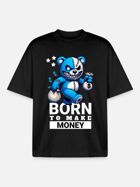 Born to make Money - Boxy Heavyweight Unisex Organic T-Shirt by Stanley/Stella - black