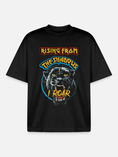 Rising From the Shadows - Boxy Heavyweight Unisex Organic T-Shirt by Stanley/Stella - black