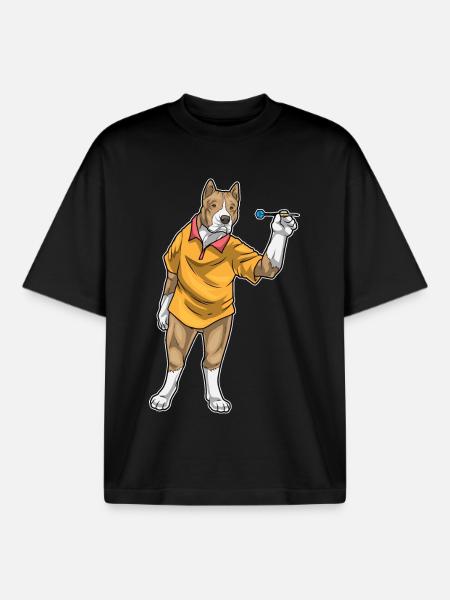Pitbull Dart Dartpfeil - Boxy Heavyweight Unisex Organic T-Shirt by Stanley/Stella - black