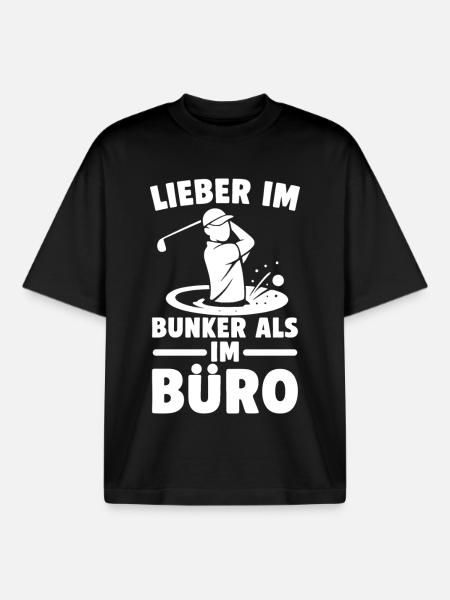 Mieux au bunker qu’au bureau - T-shirt unisexe boxy épais biologique Stanley/Stella - noir