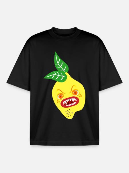 HALLOWEEN COSTUME LEMON - Boxy Heavyweight Unisex Organic T-Shirt by Stanley/Stella - black