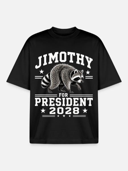 Jimothy as President 2028 - Boxy Heavyweight Unisex Organic T-Shirt by Stanley/Stella - black
