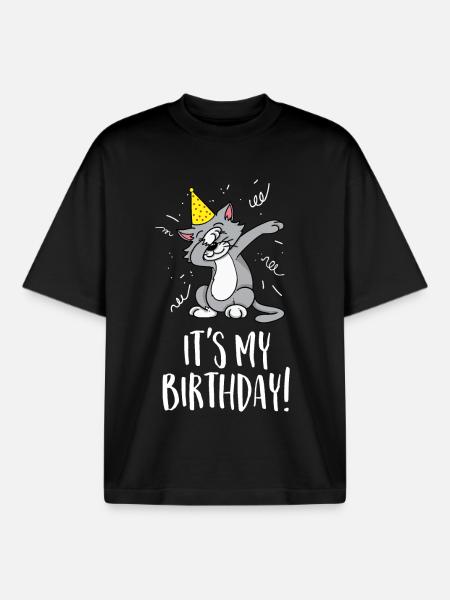 C'est mon anniversaire - Anniversaire et fête - T-shirt unisexe boxy épais biologique Stanley/Stella - noir