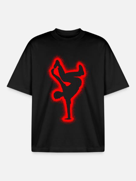 Breakdancing Boys Kids Breakdance - Boxy Heavyweight Unisex Organic T-Shirt by Stanley/Stella - black