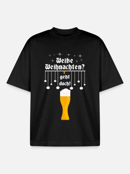 Weiße Weihnachten - Boxy Heavyweight Unisex Organic T-Shirt von Stanley/Stella - Schwarz