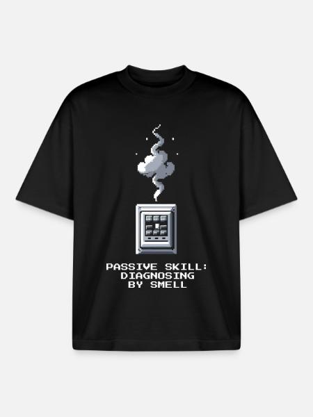 Troubleshooting by nose | Electrician Insider - Boxy Heavyweight Unisex Organic T-Shirt by Stanley/Stella - black