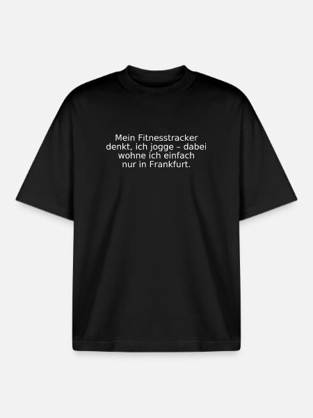 Frankfurt am Main Fitnesstracker Style - Boxy Heavyweight Unisex Organic T-Shirt von Stanley/Stella - Schwarz